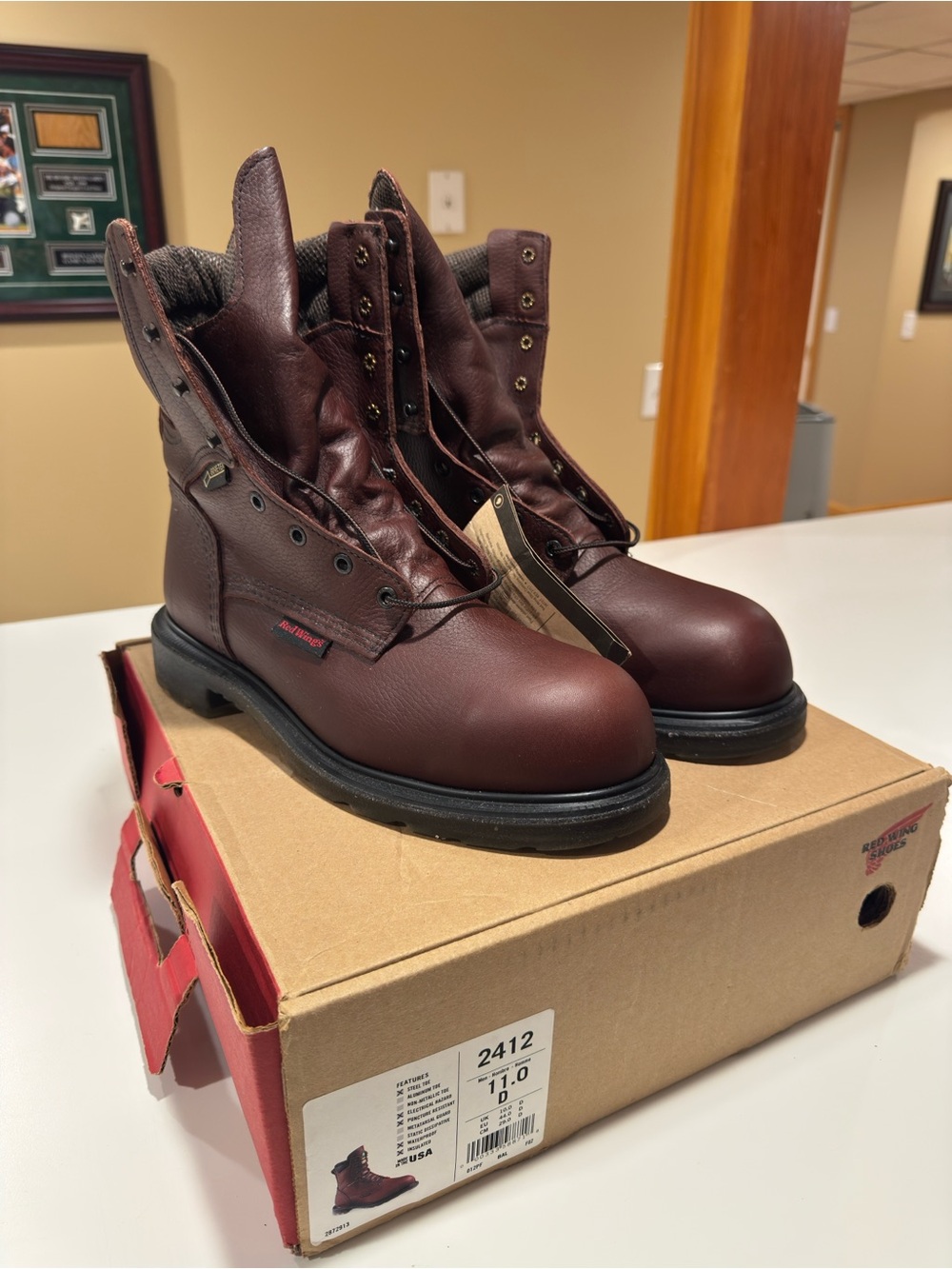 Red Wing 2412 Insulated Waterproof Boots Steel Toe Boots Size 11 Brand New Tags
